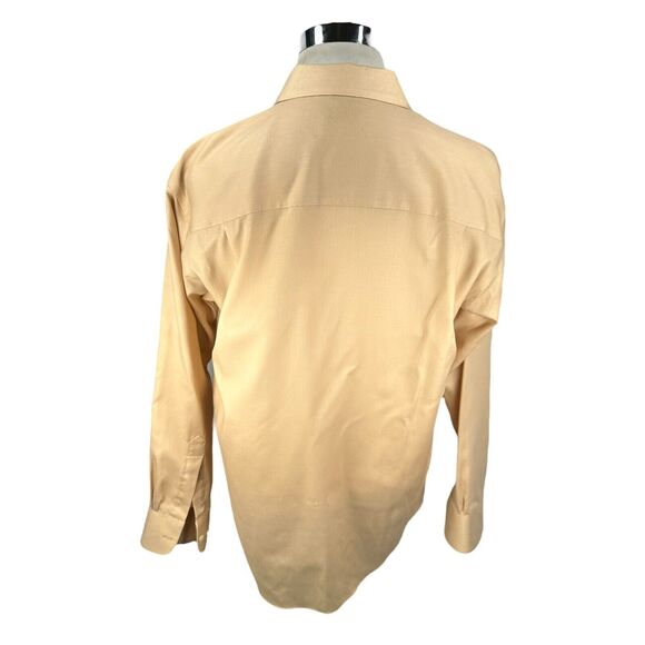 YVES SAINT LAURENT Dress Shirt Men’s Large 34-35 Tan Long Sleeve YSL - Picture 5 of 10